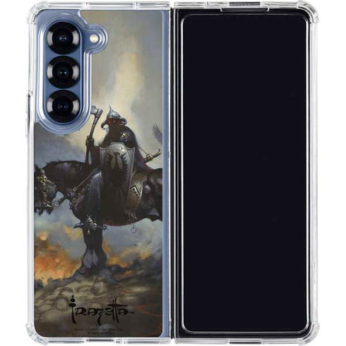 Death Dealer on Horseback by Frazetta Galaxy Z Fold6 Clear Case